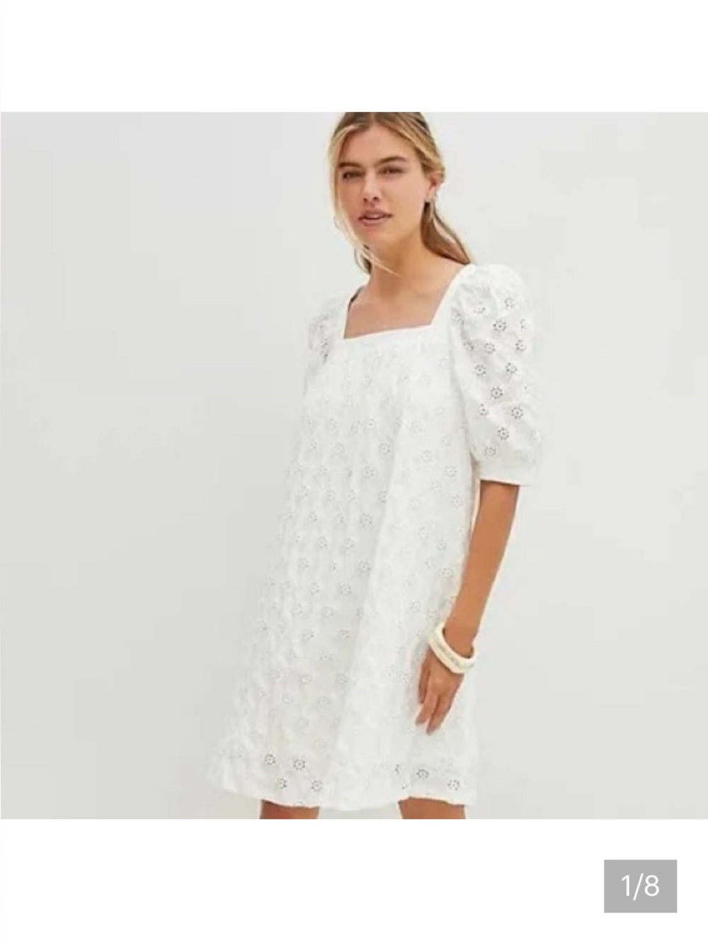 Anthropologie Maeve Eyelet Mini Dress size M